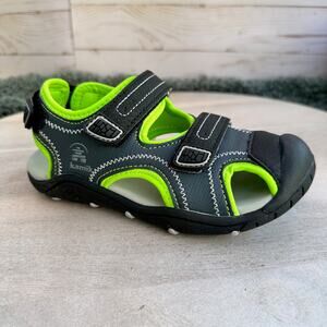 Kamik Seaturtle 2 Kids Sandals Size 13 Black Gray Green Hook & Loop Shoes New